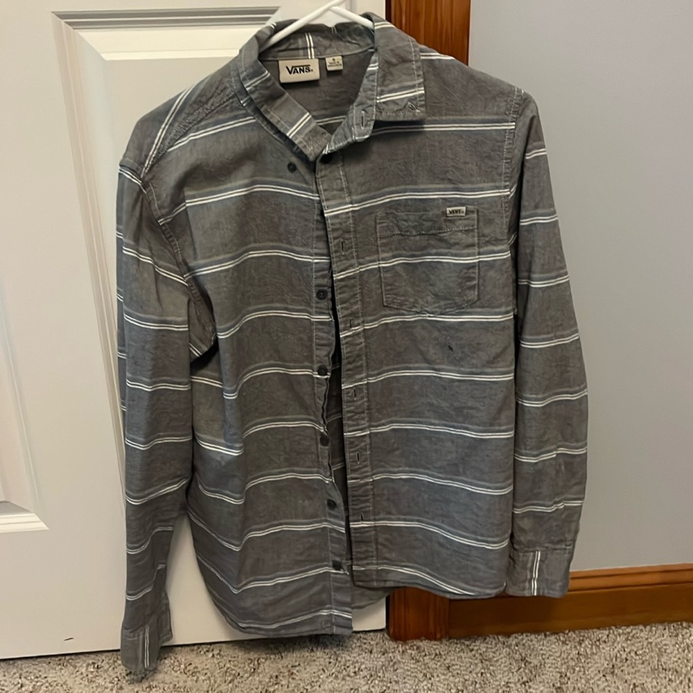 Vans grey button down